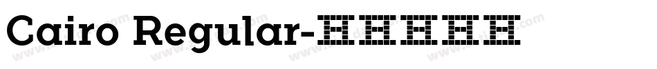 Cairo Regular字体转换